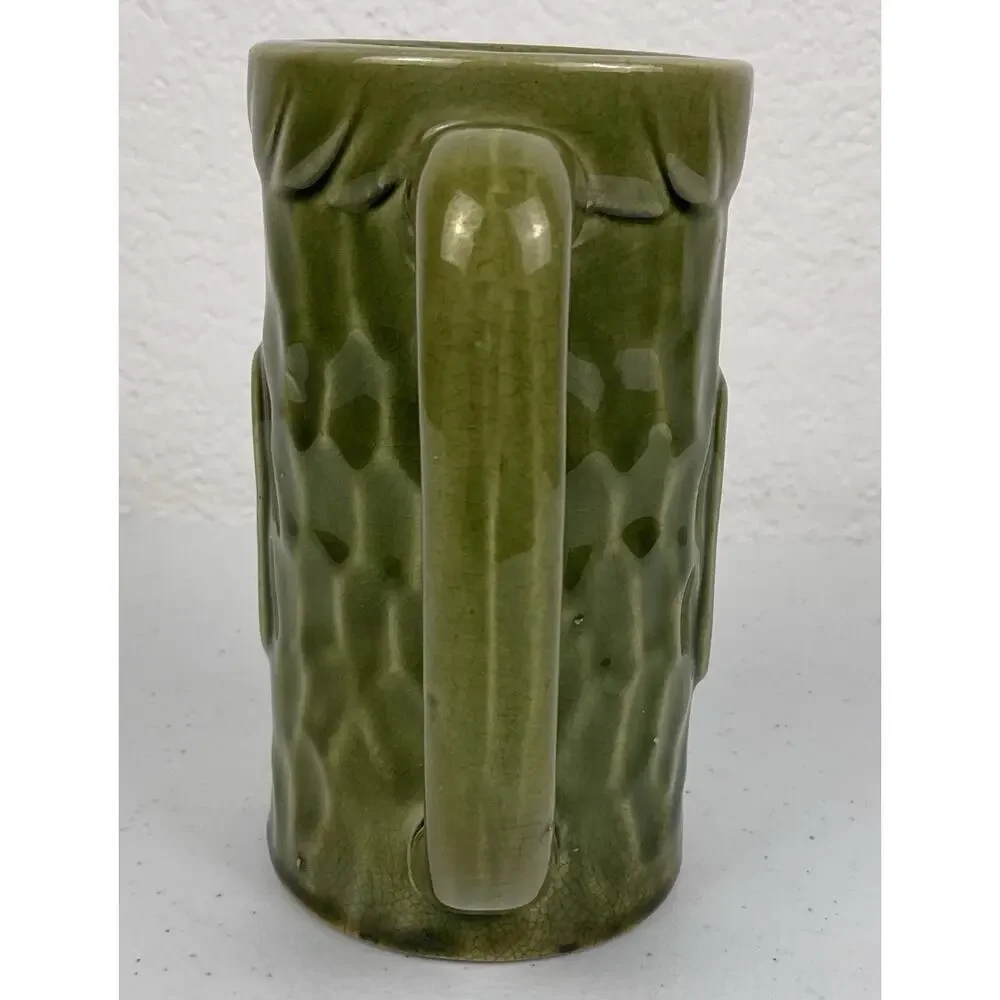 VTG OtagiriGreen Tiki Mug Ceramic Polynesian Coconut Cup Barware Imported